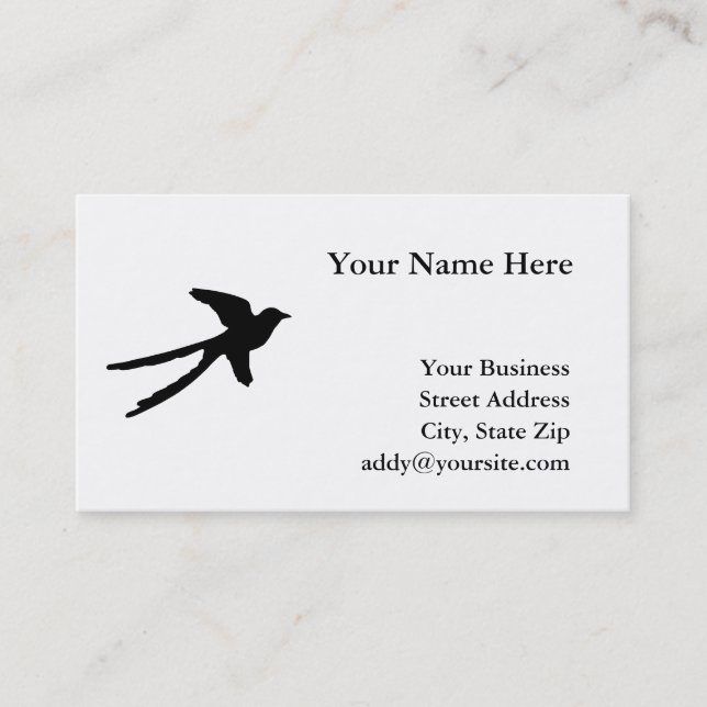 Scissortail Flycatcher Business Card (Front)