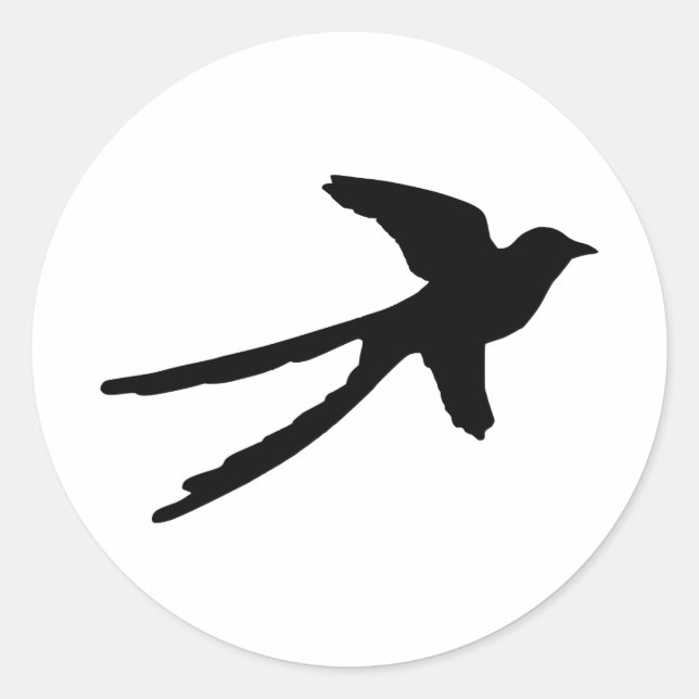 Scissortail Flycatcher Classic Round Sticker (Front)