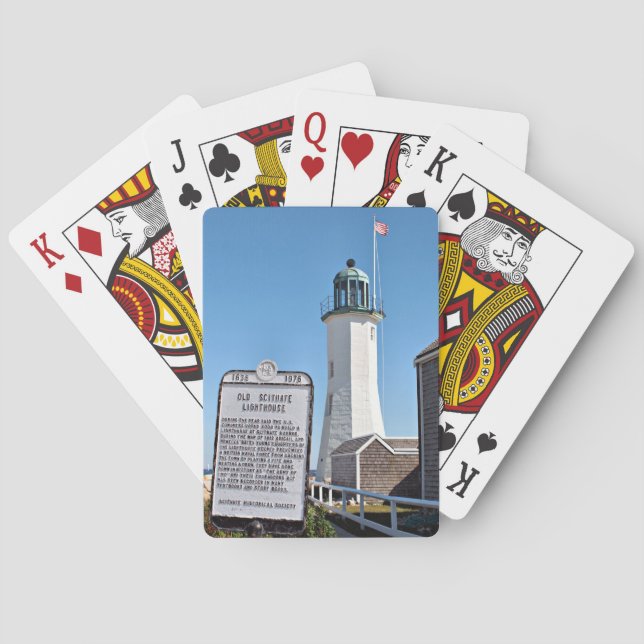 Scituate Lighthouse, Massachusetts Playing Cards (Back)