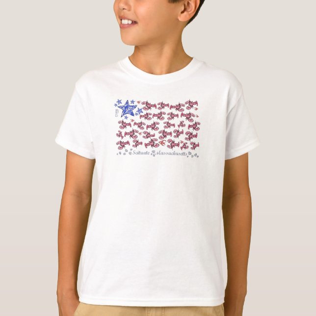 Scituate Mass 4th of July Lobster Tee (Front)