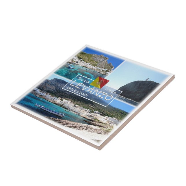 SCL009 LEVANZO ISLAND, Mosaic, Sicily, Ceramic Tile (Side)