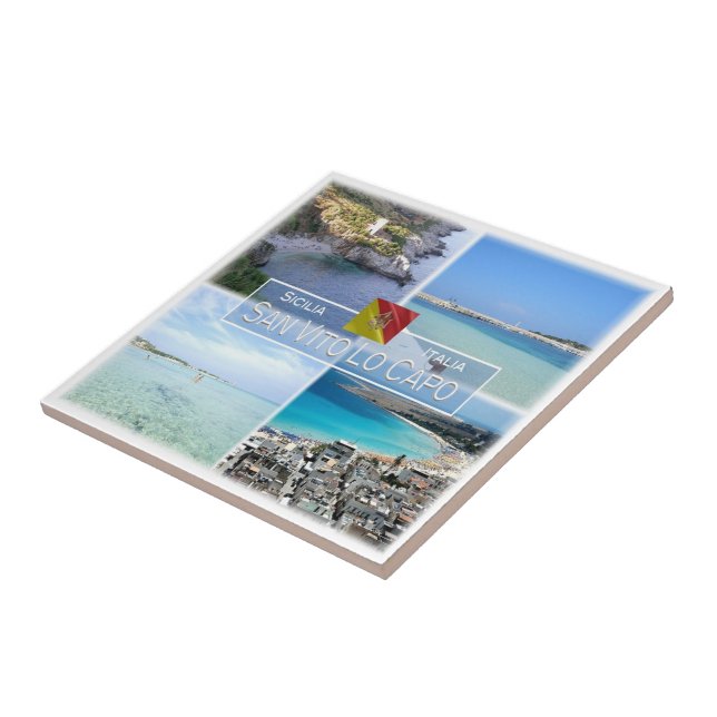 SCL012 SAN VITO LO CAPO, Mosaic, Sicily, Ceramic Tile (Side)