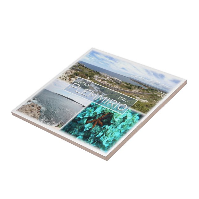 SCL025 PLEMMIRIO, Mosaic, Sicily, Ceramic Tile (Side)