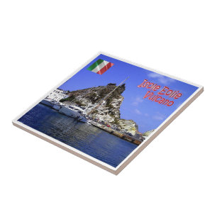 SCL035 AEOLIAN ISLANDS, Volcano, Sicily. Ceramic Tile