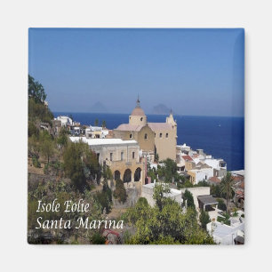 SCL047 SALINA ISLAND, Santa Maria Sicily, Fridge Magnet