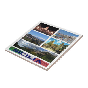 SCL054 SICILY, Mosaic, Italy, Ceramic Tile