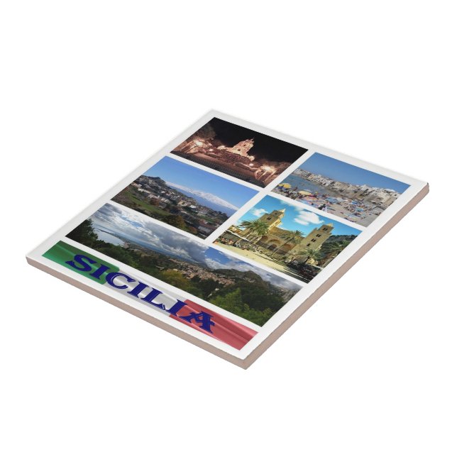 SCL054 SICILY, Mosaic, Italy, Ceramic Tile (Side)