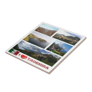 SCL062 TAORMINA I Love, Mosaic, Sicily, Ceramic Tile