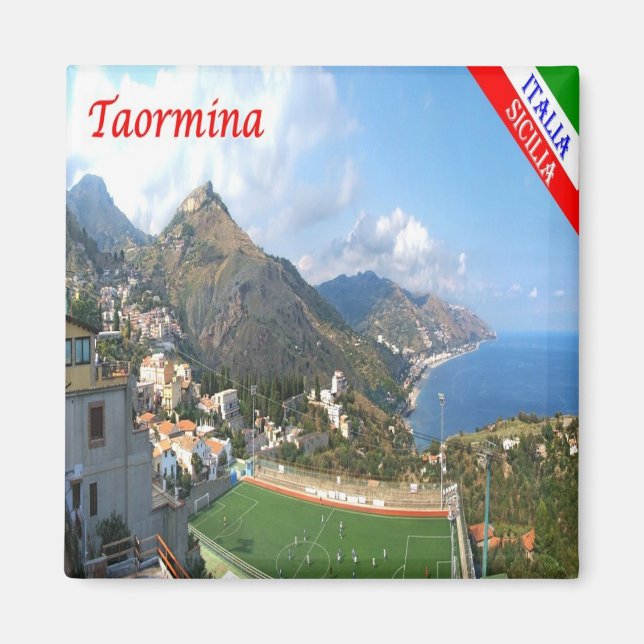 SCL064 TAORMINA, Sicily, Italy, Fridge Magnet (Front)