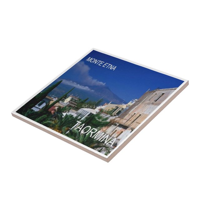 SCL069 TAORMINA, ETNA, Sicily, Ceramic Tile (Side)