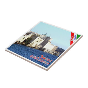 SCL070 SIRACUSA Castle Maniace, Sicily, Ceramic Tile