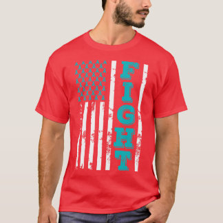 Scleroderma Awareness Fight American Flag 4th Of J T-Shirt