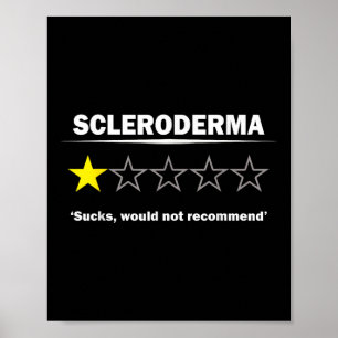 Scleroderma Awareness Humour One Star Rating Desig Poster