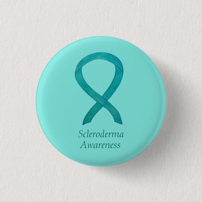 Scleroderma Awareness Ribbon Custom Pins (Front)