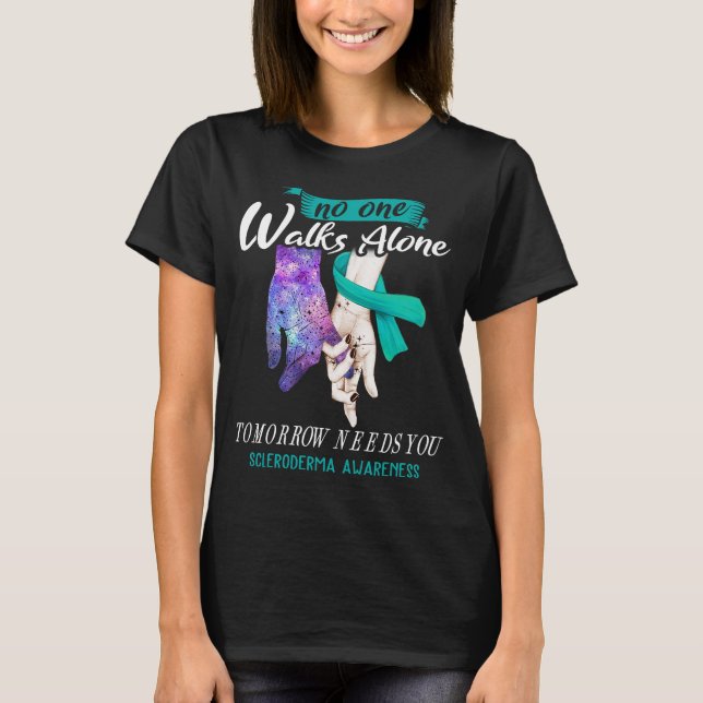 Scleroderma Awareness Ribbon Support Gifts T-Shirt (Front)