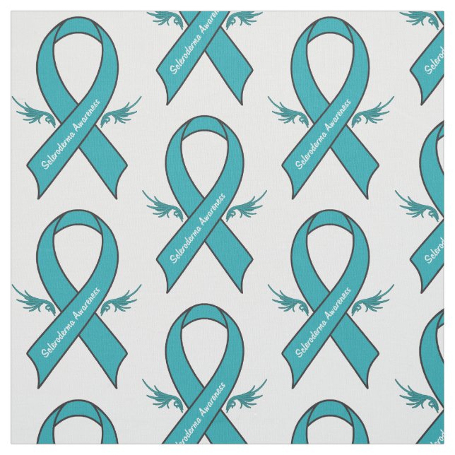 Scleroderma Awareness Ribbon with Wings Fabric (Swatch)