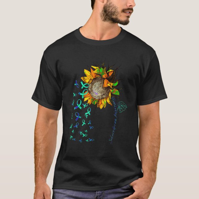 SCLERODERMA Awareness Sunflower T shirt (Front)