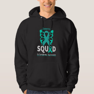Scleroderma Awareness Support Quote Teal Ribbon Bu Hoodie