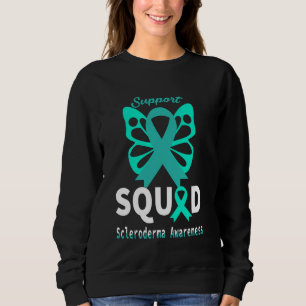 Scleroderma Awareness Support Quote Teal Ribbon Bu Sweatshirt