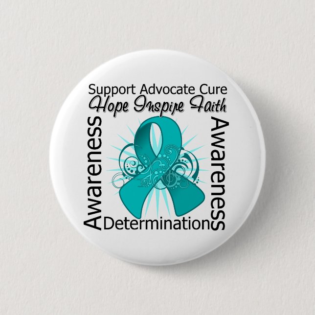 Scleroderma Inspirations Spiral Ribbon 6 Cm Round Badge (Front)