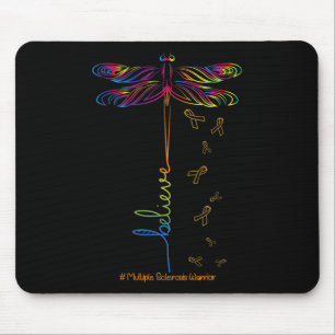 Sclerosis Awareness Dragonfly Ribon Mouse Pad
