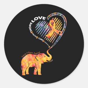 Sclerosis Awareness Faith Hope Love Support Classic Round Sticker