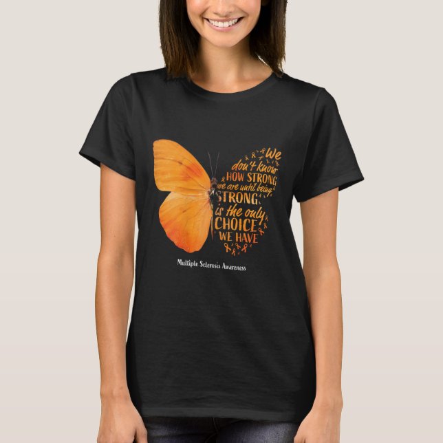 Sclerosis Awareness Gifts Women Mum Cute Butterfly T-Shirt (Front)
