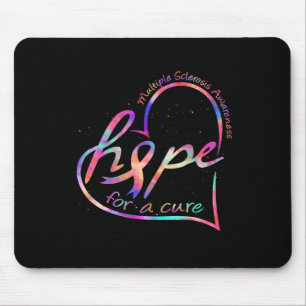 Sclerosis Awareness Hope For A Cure Rainbow Tie Dy Mouse Pad