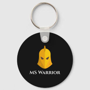 Sclerosis Awareness Knight Brave Ms Warrior Key Ring