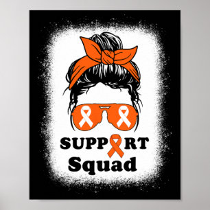 Sclerosis Awareness Messy Bun Support Squad Ms Mum Poster