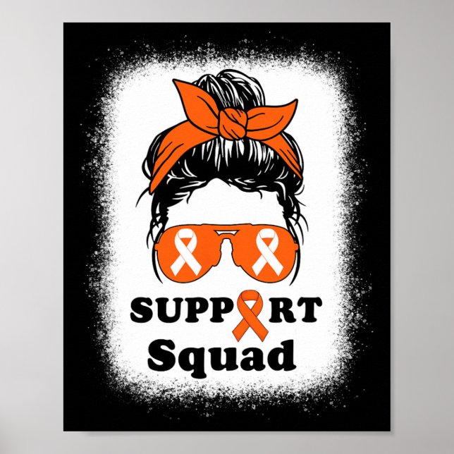 Sclerosis Awareness Messy Bun Support Squad Ms Mum Poster (Front)