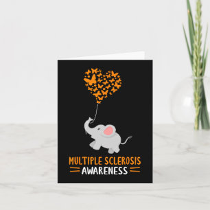 Sclerosis Awareness Ms Month Elephant Butterfly Card