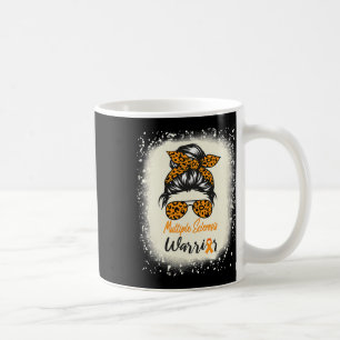 Sclerosis Awareness Ms Warrior Messy Bun Leopard Coffee Mug