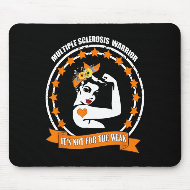 Sclerosis Awareness Ms Warrior Mum Support  Mouse Pad (Front)