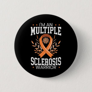 Sclerosis Awareness Orange Ribbon  6 Cm Round Badge
