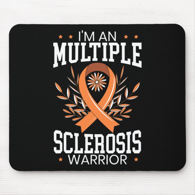 Sclerosis Awareness Orange Ribbon  Mouse Pad (Front)
