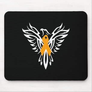 Sclerosis Awareness Orange Ribbon Phoenix Mouse Pad