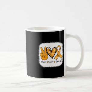 Sclerosis Awareness Peace Love Cure Ms Warrior Coffee Mug