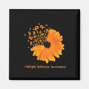 Sclerosis Awareness Ribbon Flower Ms Hope Fighter  Magnet