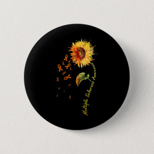 Sclerosis Awareness Sunflower Ms Awareness 6 Cm Round Badge