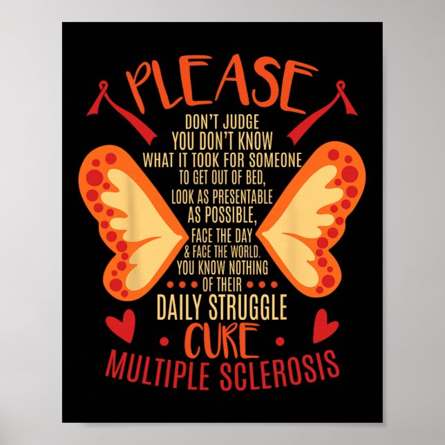 Sclerosis Daily Truggle Cure  Poster (Front)