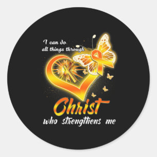 Sclerosis - I Can Do All Things Through Christ  Classic Round Sticker