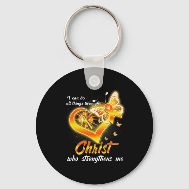 Sclerosis - I Can Do All Things Through Christ  Key Ring (Front)