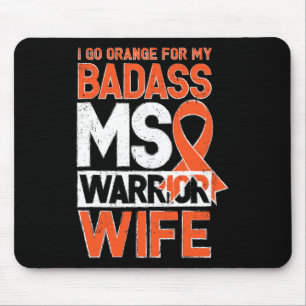 Sclerosis Ms Awareness Badass Warrior Wife  Mouse Pad