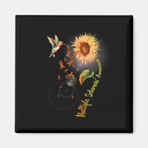 Sclerosis Sunflower Hummingbird  Magnet