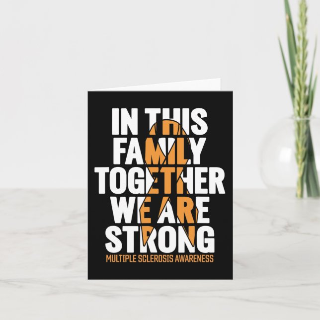 Sclerosis Support Ms Multiple Sclerosis Awareness  Card (Front)