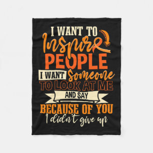 Sclerosis Warrior I Want To Inspire People Fleece Blanket