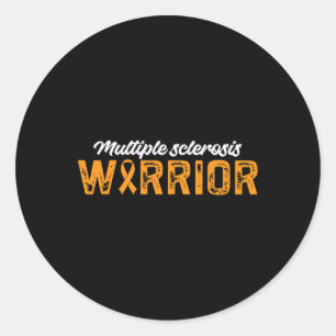 Sclerosis Warrior Multiple Sclerosis Awareness 1  Classic Round Sticker