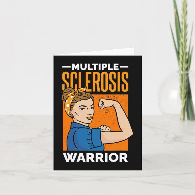 Sclerosis Warrior Women  Card (Front)