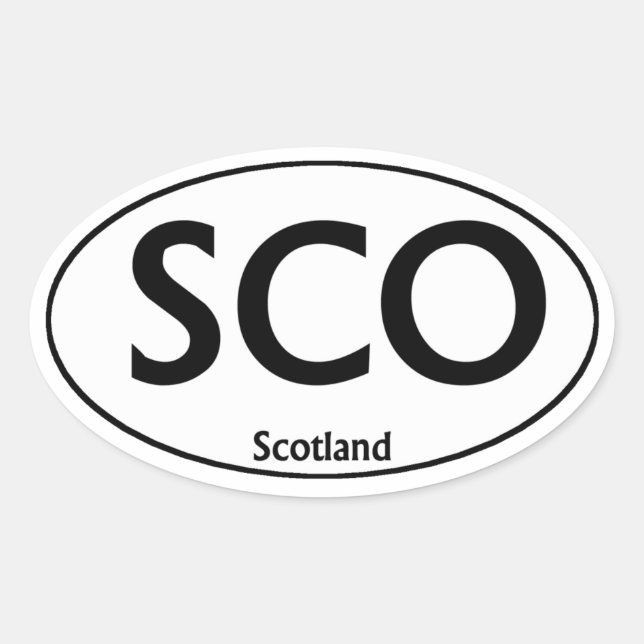 SCO Scotland Oval Sticker (Front)
